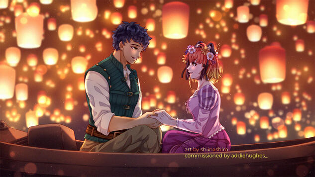 Commissioned by Addie Hughes, for his cover "I See the Light" with Taiga Okamori